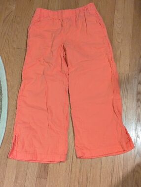 Old Navy Kids Coral-Orange Wide Leg-blend Pants